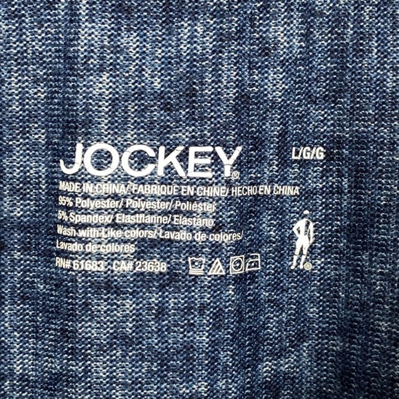 Jockey Yoga Pants Pajama Bottoms Womens Large Royal Blue Knit Stretchy Soft - Picture 5 of 7